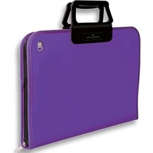 Calperia Ergonomik Proje Çantası - Mor, 28X38 Cm, Kalemlikli