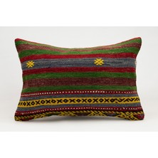 Kilim Wholesale El Yapımı Eski Kilimden Yapılmış Vintage Kırlent Kılıfı, Yün, 40X60 cm