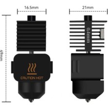Teknik Filament 3D 0.4mm Bambu Lab A1, A1 Mini Hotend Seti - Çelik Nozzle