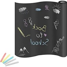 Calperia Kendinden Yapışkanlı Kara Tahta Sticker - Çok Amaçlı Yazı Tahtası