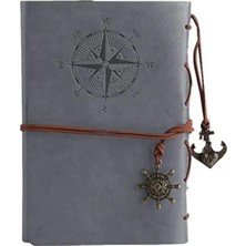 Calperia Klasik Deri Not Defteri - Doldurulabilir, Gri