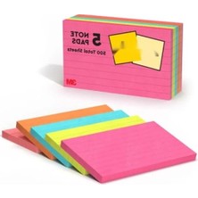 Calperia Çok Renkli Yapışkanlı Not Kağıtları, 76 x 127 Mm, 5 Blok