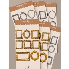 Tiny Stories TR Vintage Çerçeve Sticker Seti -  6 Sayfa / Ajanda,çıkartma,scrapbook