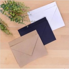 Calperia Standart Zarf Seti - 13X18 Cm, 6 Adet (Kraft, Beyaz, Siyah)