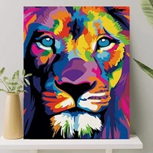 Calperia Sayılarla Boyama Tuval Seti, Fırça ve Boya Dahil, 40X50 cm