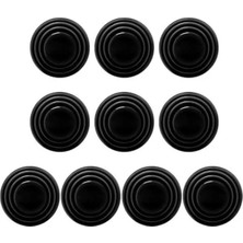 Calperia 10 Adet Araç Kapı Ses Önleyici ve Darbe Emici Pad Universal Araba Kapısı Darbeye Dayanıklı Silikon Kalıp Ped Darbe Emici Conta, Araç Kapı Darbe ve Ses Emici Kapı Kaput Bagaj Çarpma Önleyici Ped Siyah