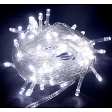 MiraLive 10M 100 LED Boncuk Lamba Beyaz Işık Şeffaf Kablo
