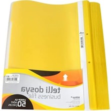 Calperia 50'li Sarı Renk A4 Telli Dosya Seti - Pp Malzeme