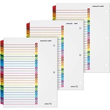 Calperia A-Z Sekme Ayırıcı Seti - 3 Halkalı Klasör Için