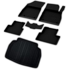 Calperia Kauçuk 4d Paspas ve Stepnesiz 3D Bagaj Havuzu, 2016-2023 Model Araçlarla Uyumlu