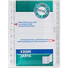 Calperia A4 Boyutunda 1-10 Rakam Ayracı, Seffaf