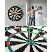 MiraLive 17 Inç Dart Tahtası 4 Metal Dart Oku