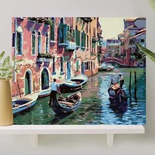 Calperia Sayılarla Boyama Tuval Seti, Fırça ve Boya Dahil, 40X50 cm