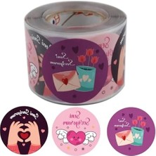 Calperia "seni Seviyorum" Etiketi Seti, 500 Adet, 5 cm Çapında