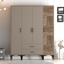 Variant Mobilya Kumsal 4 Kapılı (Stp) Gardrop - Lidya / Atlas