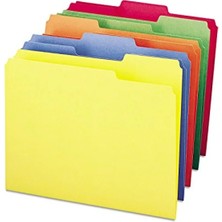 Calperia Renkli 1/3 Kesim Dosya Klasörü, A4 Boyut, 100 Adet