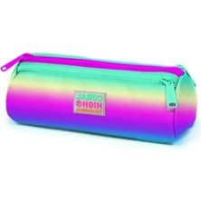 Calperia Üç Bölmeli Kalem Çantası, Pembe-Yeşil-Mor