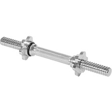 Calperia Kısa Krom Halter Barı, 36 cm Uzunluk, 2.5 cm Çap