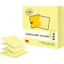 Calperia 7,6 cm x 7,6 cm Not Kağıdı - Kanarya Sarısı (24 Paket)