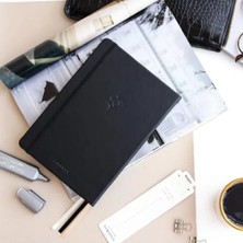 Calperia Noktalı A5 Bullet Journal Defteri, 140 gr Kalın Kâğıt, 80 Yaprak, Derin Kömür Renk