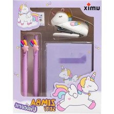 Calperia Unicorn Temalı Kırtasiye Seti - Renkli ve Eğlenceli
