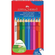 Calperia Ergonomik Üçgen Jumbo Boya Kalemi Seti - 12 Canlı Renk