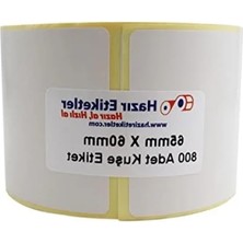 Calperia 65MM x 60MM Kuşe Etiket Rulo - 800 Adet