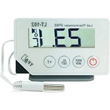 Calperia Dijital Alarmlı Su Geçirmez Termometre, IP65 - Beyaz