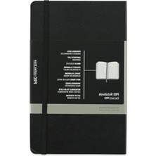 Calperia Büyük Sert Kapaklı Profesyonel Not Defteri - Siyah