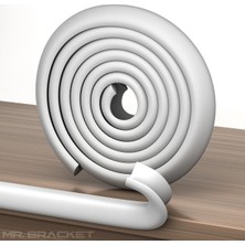 Mr.Bracket 2 Metre Hazır Yapışkanlı Ekstra Kalın Kauçuk Masa Kenar Koruyucu - Bebek Çocuk Güvenlik Köşe Koruma