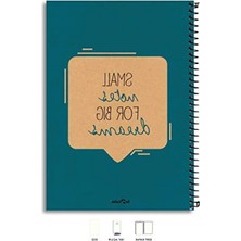Calperia Eco Kraft Sert Kapaklı Spiralli Defter - 200 Sayfa, Mavi