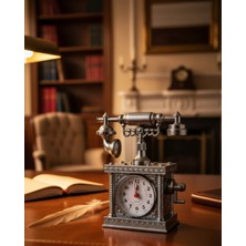 MiraLive Vintage Telefon Tasarımlı Masa Saati ve Çalar Saat Dekoratif Model