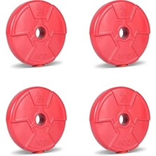 Calperia 1.5 mm Kalınlığında Kırmızı Spor Plaka - 4 Adet