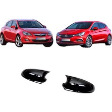 Opel Astra J 2009-2016 Arası Araca Özel Yarasa Ayna Kapağı Parlak Siyah