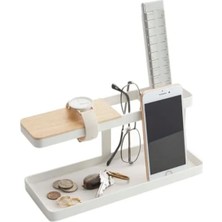 Calperia Şık Masa Düzenleyici, Beyaz Çelik, Tek Boy