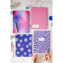 Calperia 4'lü Set Kareli A4 Okul Defteri - 80 Yapraklı