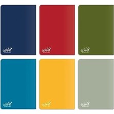 Calperia A4 Çizgili Defter Seti - 6 Renkli Karton Kapak