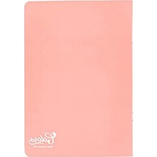 Calperia Pembe Renkli Çizgili Defter, A5 Boyut, 60 Yaprak