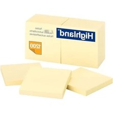 Calperia 3 x 3 Inç Sarı Not Kağıdı - 100 Yapraklı, 12 Ped