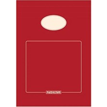 Calperia Kırmızı A5 Karton Kapaklı Bloknot, 80 Yaprak Düz Tasarım