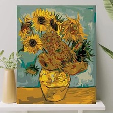 Calperia Sayılarla Boyama Tuval Seti, Fırça ve Boya Dahil - 40X50 cm