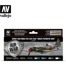 Vallejo 71197 16X18 Ml. 1941 To 1943 Great Patriotic War, Model Air Serisi Model Boyası Seti