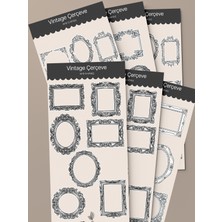 Tiny Stories TR Vintage Çerçeve Sticker Seti - 6 Sayfa / Ajanda,çıkartma,scrapbook