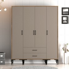 Variant Mobilya Kumsal 4 Kapılı (Sts) Gardrop - Lidya / Atlas