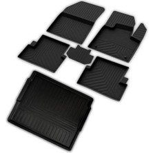 Calperia Kauçuk 4d Paspas ve Üst Bagaj Havuzu, 2017 ve Üstü Araçlar Için Uyumlu