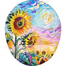 Calperia Van Gogh Temalı Ayçiçeği Desenli Mouse Pad