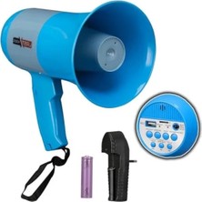 Calperia Şarjlı El Megafon, 50 Watt, USB Girişli