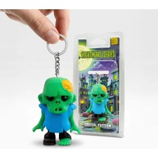 Xtoys Zombi Figürü Hareketli Anahtarlık, Hediyelik Halloween Okul Çantası Aksesuarı | Brain Chunk
