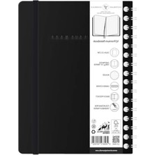 Calperia Premium Spiralli Sert Kapak Defter, 14.8X21 Cm, Çizgili