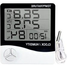 Calperia Dijital Termometre ve Nem Ölçer - Htc-2, Masa Alarmı ile